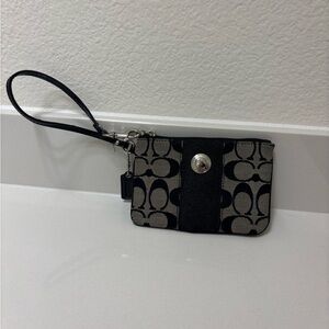 Black and Gray Coach Wristlet